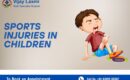 a child crying and depicting sports injuries in children.
