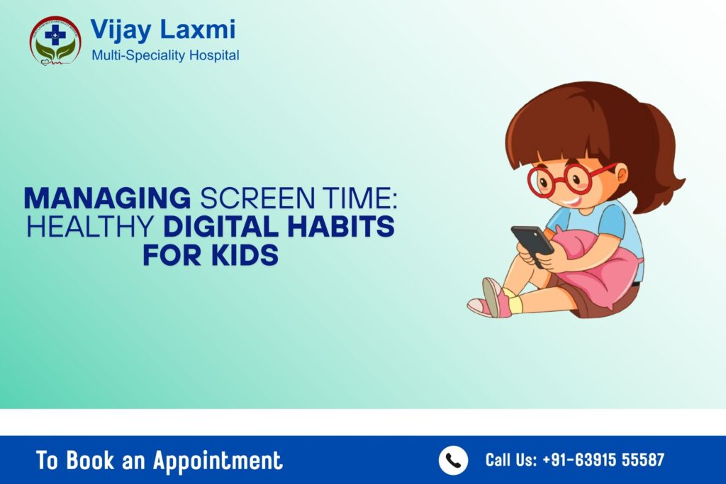 Child using mobile – managing screen time effects on kids