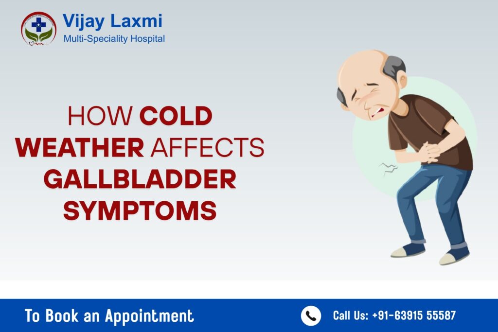 winter gallbladder pain illustration.