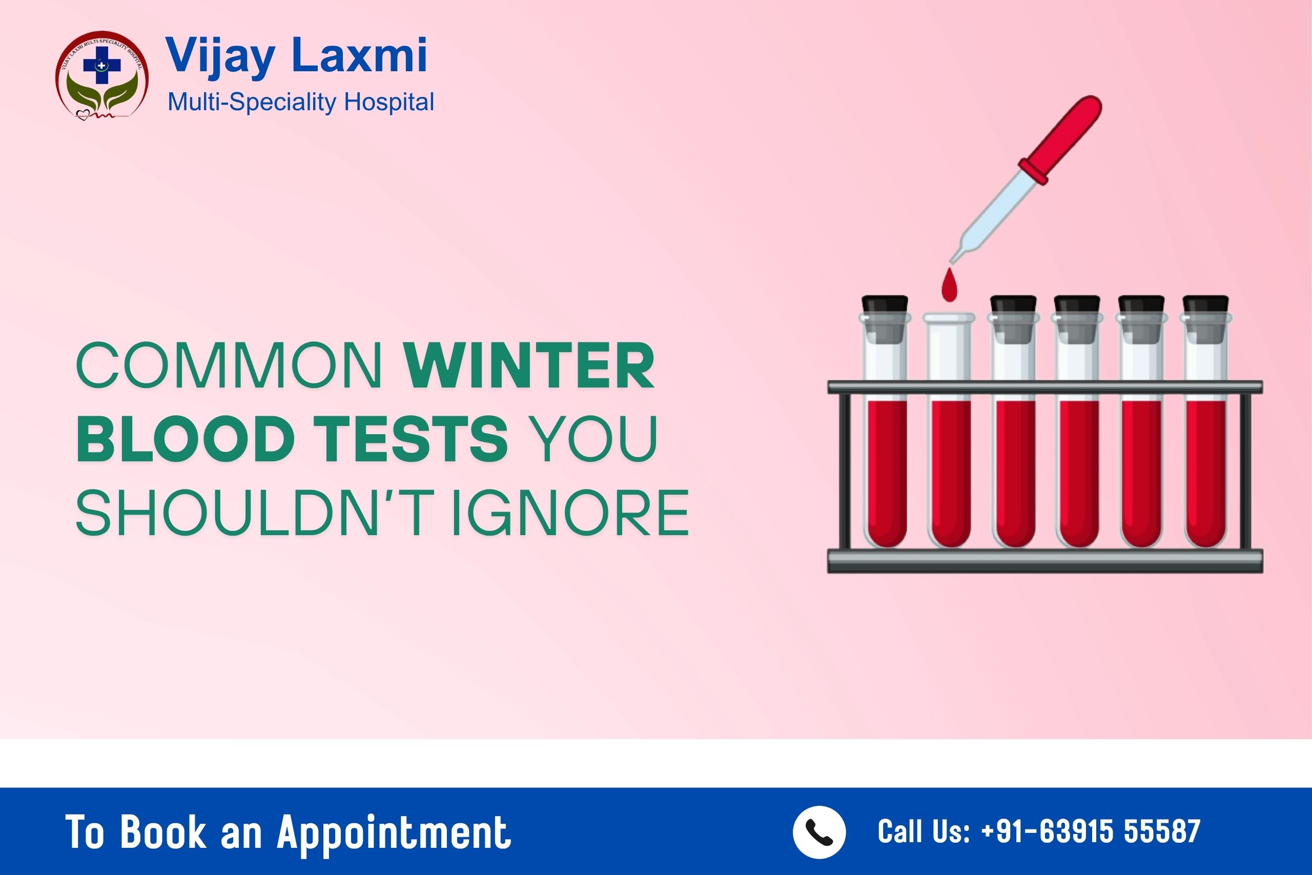 Common winter blood tests illustration.